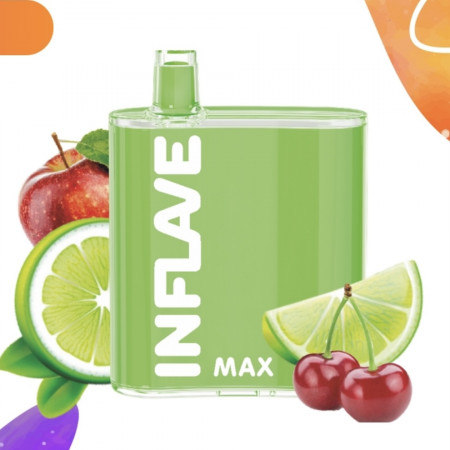 Электронная сигарета Inflave Max 4000 затяжек Вишня Лайм Яблоко