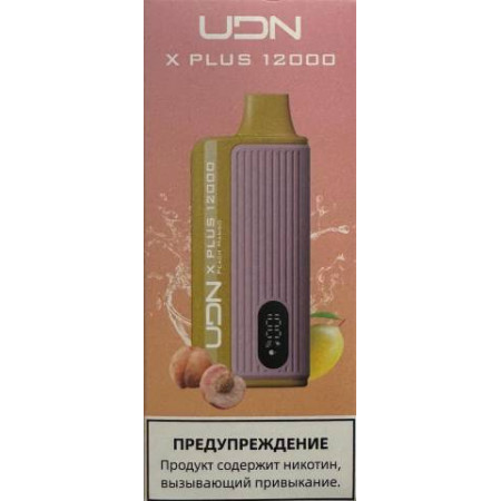 Электронная сигарета UDN X Plus 12000 Персик Манго