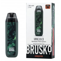 Перезаправляемая Под-Система Бруско Миникан 3 (Brusko Minican 3) 700 mah, Тёмно Зелёный Флюид